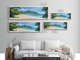 Akapa Beach, Cook Islands Panoramic Print, Vacation Gift, Cook Islands Wall Art, Beach Painting, Beach Decor, Beach Or Lakehouse Art