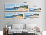 Alaçatı 11 Beach, Turkey Panoramic Beach Print, Vacation Gift, Turkey Wall Art, Beach Painting, Beach Decor, Beach Painting