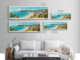 Albena, Bulgaria Panoramic Beach Print, Vacation Gift, Bulgaria Wall Art, Framed Canvas Print, Framed Beach Painting