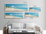 Andros, Bahamas Panoramic Beach Print, Vacation Gift, Bahamas Wall Art, Framed Canvas Print, Framed Beach Painting