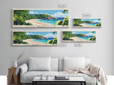 Anse Georgette, Seychelles Panoramic Beach Print, Vacation Gift, Seychelles Wall Art, Framed Canvas Print, Framed Beach Painting