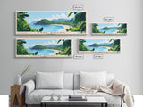 Anse Soleil, Seychelles Panoramic Beach Print, Vacation Gift, Seychelles Wall Art, Framed Canvas Print, Framed Beach Painting