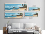 Arugam Bay, Sri Lanka Panoramic Beach Print, Vacation Gift, Sri Lanka Wall Art, Framed Canvas Print, Framed Beach Painting