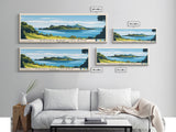 Auckland Island, New Zealand Panoramic Beach Print, Vacation Gift, New Zealand Wall Art, Beach Painting, Beach Decor, Beach Painting