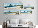 Barú Peninsula-Island, Colombia Panoramic Print, Vacation Gift, Colombia Wall Art, Vacation Wall Art, Vacatation Memories, Beach Decor, Beach Or Lakehouse Art