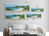 Beach of Oued Laou, Morocco Panoramic Print, Vacation Gift, Morocco Wall Art, Beach Painting, Beach Decor, Beach Or Lakehouse Art