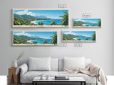 Beau Vallon, Seychelles Panoramic Print, Vacation Gift, Seychelles Wall Art, Vacation Wall Art, Vacatation Memories, Beach Decor, Beach Or Lakehouse Art