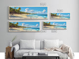 Bávaro Beach, Dominican Republic Panoramic Beach Print, Vacation Gift, Dominican Republic Wall Art, Beach Painting, Beach Decor, Beach Painting