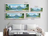 Cloud 9, Philippines Panoramic Beach Print, Vacation Gift, Philippines Wall Art, Framed Canvas Print, Framed Beach Painting