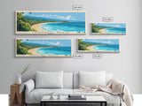 Cornwall Beach, Jamaica Panoramic Beach Print, Vacation Gift, Jamaica Wall Art, Beach Painting, Beach Decor, Beach Painting