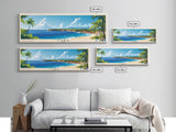 Cuba, Cuba Panoramic Beach Print, Vacation Gift, Cuba Wall Art, Beach Painting, Beach Decor, Beach Painting