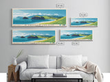 D’Urville Island, New Zealand Panoramic Print, Vacation Gift, New Zealand Wall Art, Beach Painting, Beach Decor, Large Wall Art, Wood Frame Art