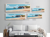 Durdle Door, United Kingdom Panoramic Beach Print, Vacation Gift, United Kingdom Wall Art, Framed Canvas Print, Framed Beach Painting