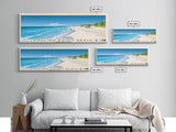 English Point Beach, Turks and Caicos Panoramic Beach Print, Vacation Gift, Turks and Caicos Wall Art, Framed Canvas Print, Framed Beach Painting