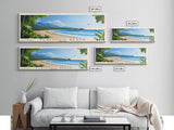 Flamingo Beach, Costa Rica Panoramic Beach Print, Vacation Gift, Costa Rica Wall Art, Framed Canvas Print, Framed Beach Painting