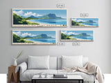 Flic en Flac Beach, Mauritius Panoramic Print, Vacation Gift, Mauritius Wall Art, Beach Painting, Beach Decor, Beach Or Lakehouse Art