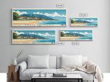 Forte dei Marmi, Italy Panoramic Beach Print, Vacation Gift, Italy Wall Art, Framed Canvas Print, Framed Beach Painting