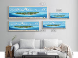 Fulhadhoo Island, Maldives Panoramic Print, Vacation Gift, Maldives Wall Art, Beach Painting, Beach Decor, Beach Or Lakehouse Art