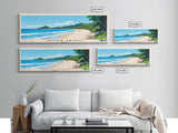 Geribá Beach, Brazil Panoramic Beach Print, Vacation Gift, Brazil Wall Art, Framed Canvas Print, Framed Beach Painting