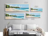 Gibbs Beach, Barbados Panoramic Beach Print, Vacation Gift, Barbados Wall Art, Beach Painting, Beach Decor, Beach Painting