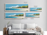 Gili Meno, Indonesia Panoramic Beach Print, Vacation Gift, Indonesia Wall Art, Beach Painting, Beach Decor, Beach Painting