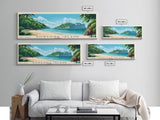 Gorgona Island, Colombia Panoramic Beach Print, Vacation Gift, Colombia Wall Art, Beach Painting, Beach Decor, Beach Painting