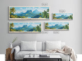 Goyambokka, Sri Lanka Panoramic Print, Vacation Gift, Sri Lanka Wall Art, Beach Painting, Beach Decor, Large Wall Art, Wood Frame Art