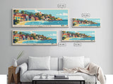 Guadeloupe, France Panoramic Beach Print, Vacation Gift, France Wall Art, Framed Canvas Print, Framed Beach Painting