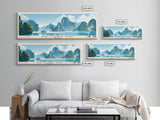 Ha Long Bay, Vietnam Panoramic Print, Vacation Gift, Vietnam Wall Art, Beach Painting, Beach Decor, Large Wall Art, Wood Frame Art