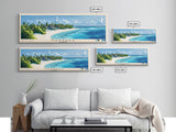 Hadahaa, Maldives Panoramic Beach Print, Vacation Gift, Maldives Wall Art, Framed Canvas Print, Framed Beach Painting