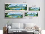 Hanalei Bay, Hawaii Panoramic Print, Vacation Gift, Hawaii Wall Art, Beach Painting, Beach Decor, Large Wall Art, Wood Frame Art