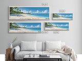 Hideaway Beach, Bahamas Panoramic Print, Vacation Gift, Bahamas Wall Art, Beach Painting, Beach Decor, Large Wall Art, Wood Frame Art