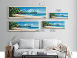 Hispaniola, Dominican Republic Panoramic Print, Vacation Gift, Dominican Republic Wall Art, Beach Painting, Beach Decor, Beach Or Lakehouse Art