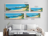 Honokalani Beach, Maui Panoramic Print, Vacation Gift, Maui Wall Art, Beach Painting, Beach Decor, Beach Or Lakehouse Art