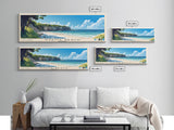 Hyams Beach, Australia Panoramic Print, Vacation Gift, Australia Wall Art, Beach Painting, Beach Decor, Large Wall Art, Wood Frame Art