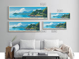 Ilha de Tinharé, Brazil Panoramic Beach Print, Vacation Gift, Brazil Wall Art, Framed Canvas Print, Framed Beach Painting