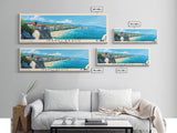 Irakli Beach, Bulgaria Panoramic Print, Vacation Gift, Bulgaria Wall Art, Beach Painting, Beach Decor, Large Wall Art, Wood Frame Art