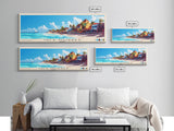 Isla Mujeres, Mexico Panoramic Print, Vacation Gift, Mexico Wall Art, Beach Painting, Beach Decor, Beach Or Lakehouse Art