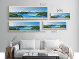 Islands of the Gulf of Chiriqui, Panamá Panoramic Print, Vacation Gift, Panamá Wall Art, Beach Painting, Beach Decor, Beach Or Lakehouse Art