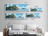 Isle Royale National Park, Michigan Panoramic Beach Print, Vacation Gift, Michigan Wall Art, Beach Painting, Beach Decor, Beach Painting