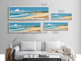 Jeffreys Bay, South Africa Panoramic Beach Print, Vacation Gift, South Africa Wall Art, Beach Painting, Beach Decor, Beach Painting