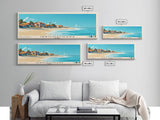 Jericoacoara, Brazil Panoramic Beach Print, Vacation Gift, Brazil Wall Art, Framed Canvas Print, Framed Beach Painting