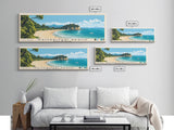 Kaiteriteri Beach, Nelson, New Zealand Panoramic Beach Print, Vacation Gift, Nelson, New Zealand Wall Art, Beach Painting, Beach Decor, Beach Painting