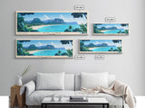 Ko Lipe, Thailand Panoramic Print, Vacation Gift, Thailand Wall Art, Beach Painting, Beach Decor, Beach Or Lakehouse Art