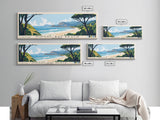 Kogal Bay Beach, South Africa Panoramic Beach Print, Vacation Gift, South Africa Wall Art, Beach Painting, Beach Decor, Beach Painting