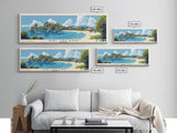 Kri Island, Indonesia Panoramic Print, Vacation Gift, Indonesia Wall Art, Beach Painting, Beach Decor, Beach Or Lakehouse Art