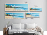 Kuta Beach, Indonesia Panoramic Beach Print, Vacation Gift, Indonesia Wall Art, Beach Painting, Beach Decor, Beach Painting