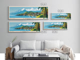 Labengki, Indonesia Panoramic Beach Print, Vacation Gift, Indonesia Wall Art, Framed Canvas Print, Framed Beach Painting