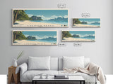 Lagoon Beach, Cambodia Panoramic Beach Print, Vacation Gift, Cambodia Wall Art, Beach Painting, Beach Decor, Beach Painting