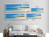 Lighthouse Beach, Turks and Caicos Panoramic Beach Print, Vacation Gift, Turks and Caicos Wall Art, Beach Painting, Beach Decor, Beach Painting